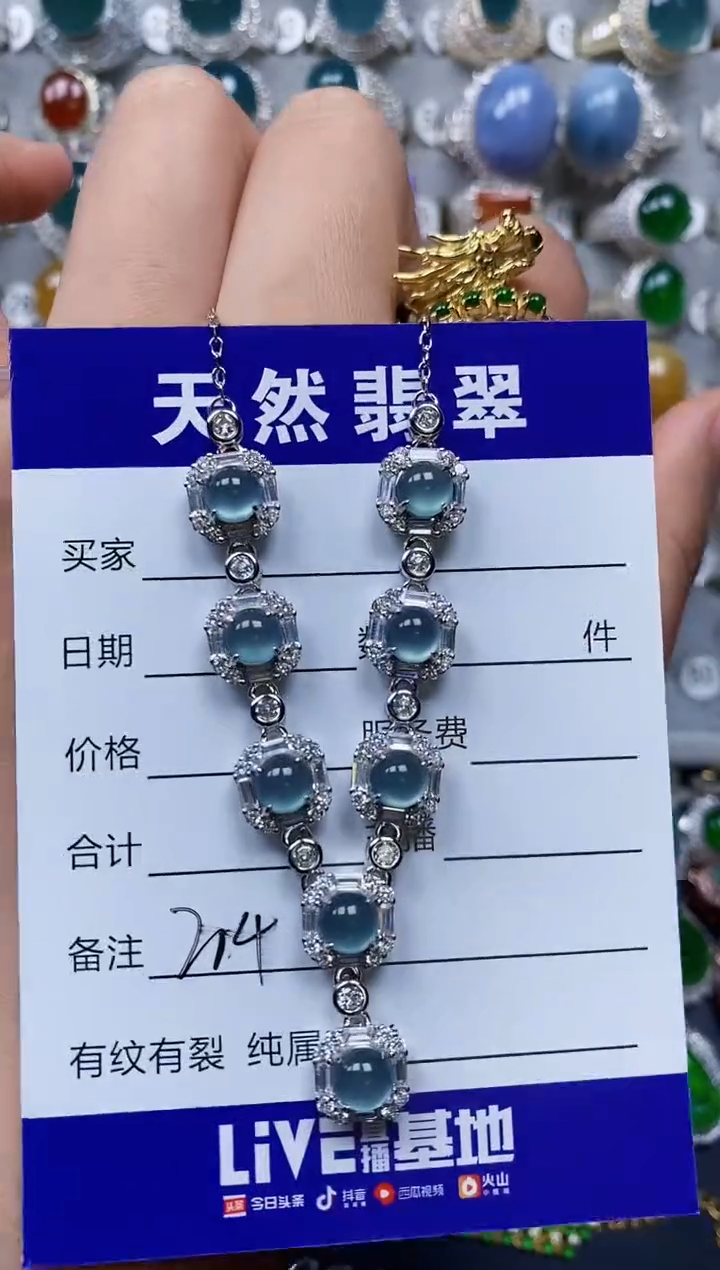 【闪购商品】翡翠颈饰银S925镶嵌0204