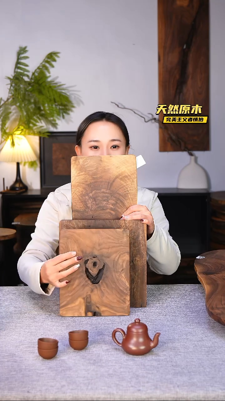 木北美黑胡桃原木.干裂疤结不属于商品质量问题完美主义者慎拍