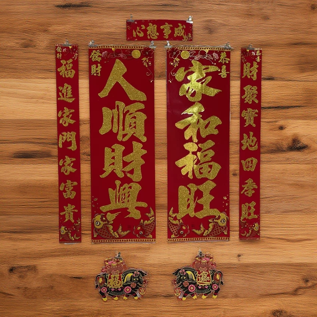 农村大门门芯对联套装