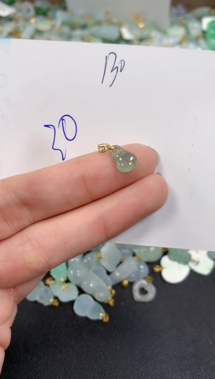 【闪购商品】翡翠颈饰18K金镶嵌 天然翡翠A货