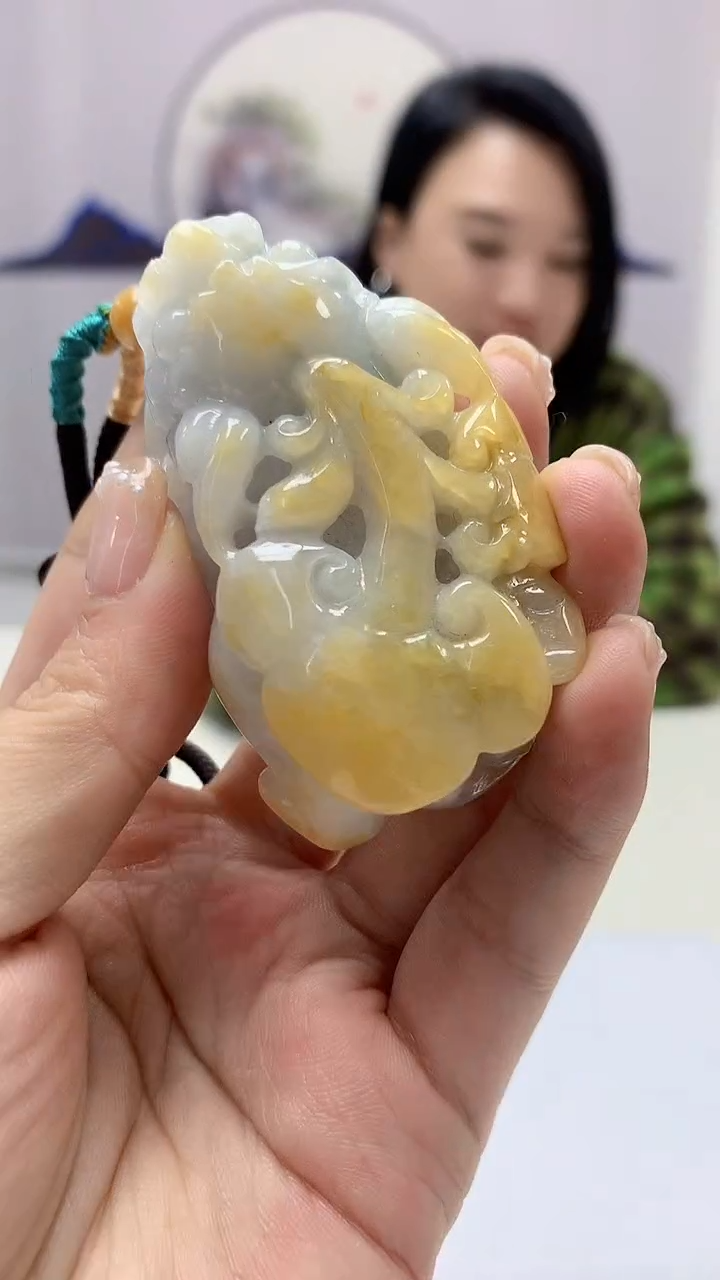 【闪购商品】定制翡翠未镶嵌3123ms-毛货挂件66