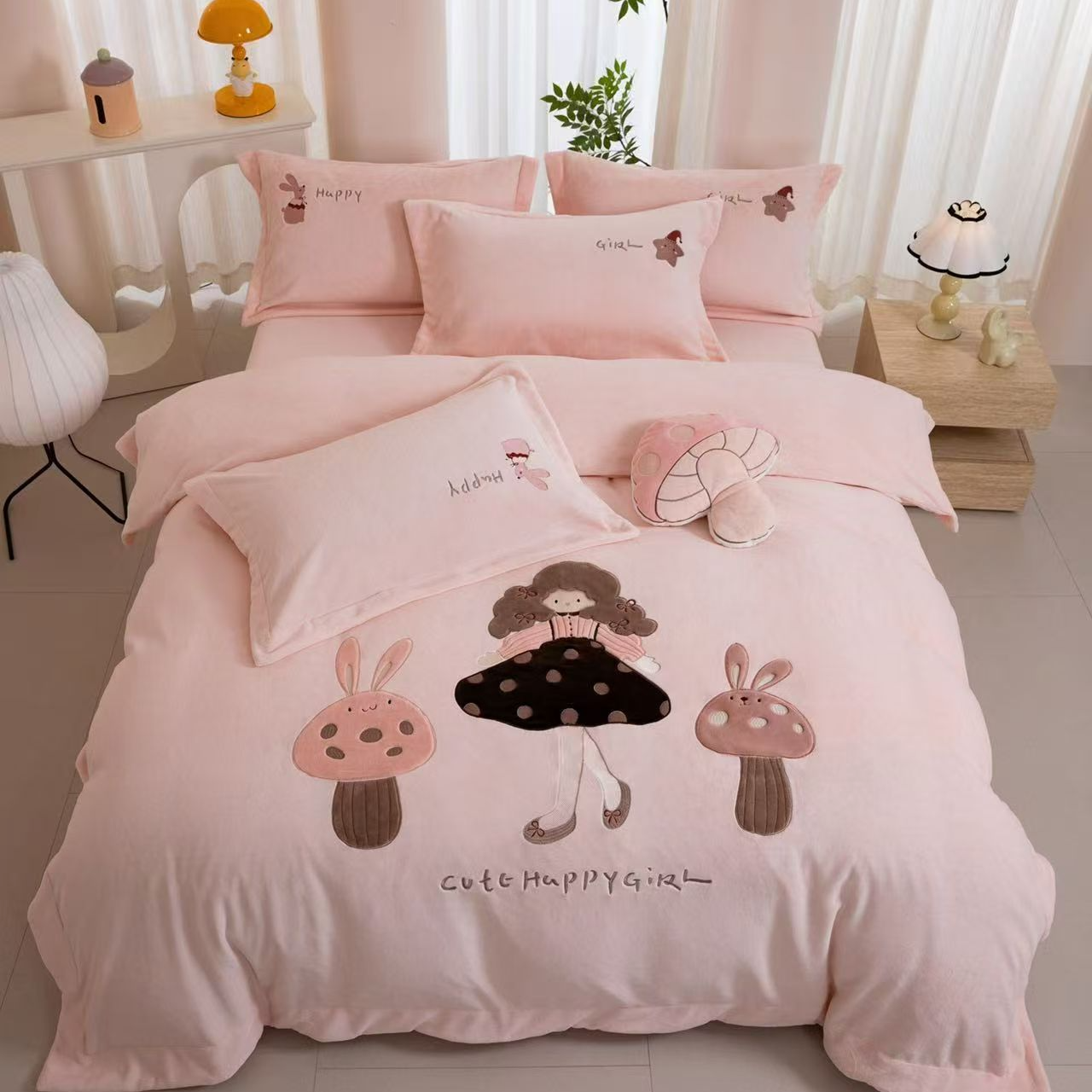 【金禧 新密二百万】卡通绒保暖四件套