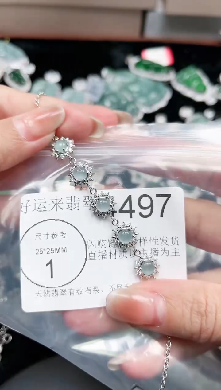 【闪购商品】翡翠颈饰未镶嵌赠皮绳497
