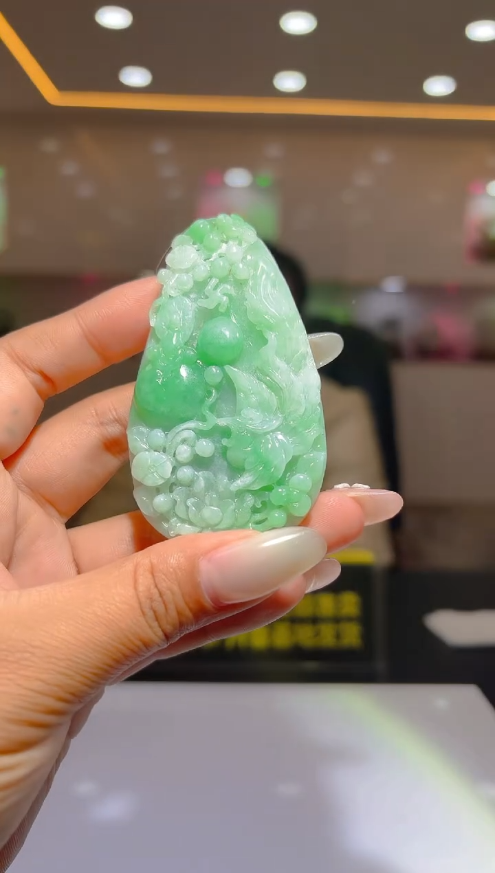 未镶嵌定制翡翠19/1225/L/花鸟