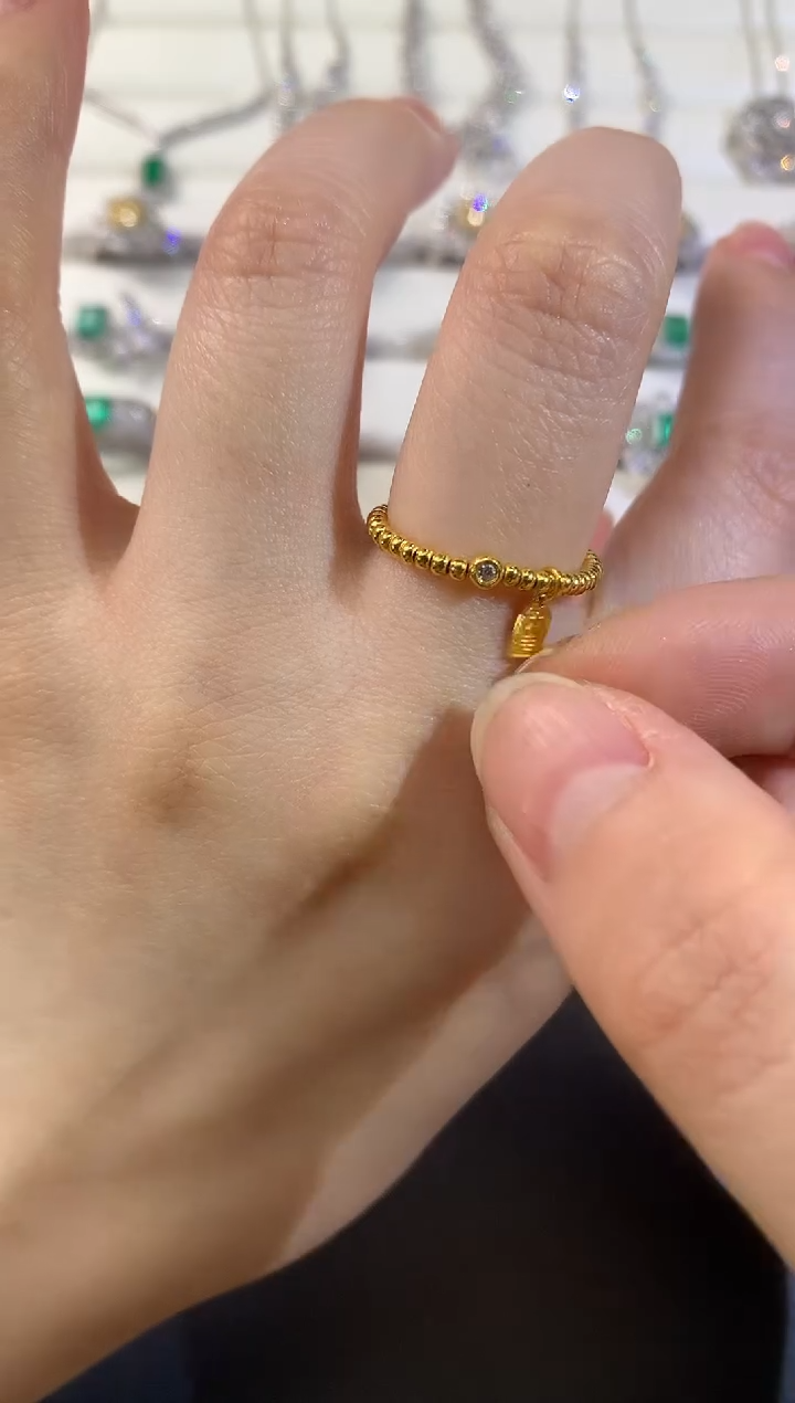 【闪购商品】定制足金戒指/指环E147|1180|15