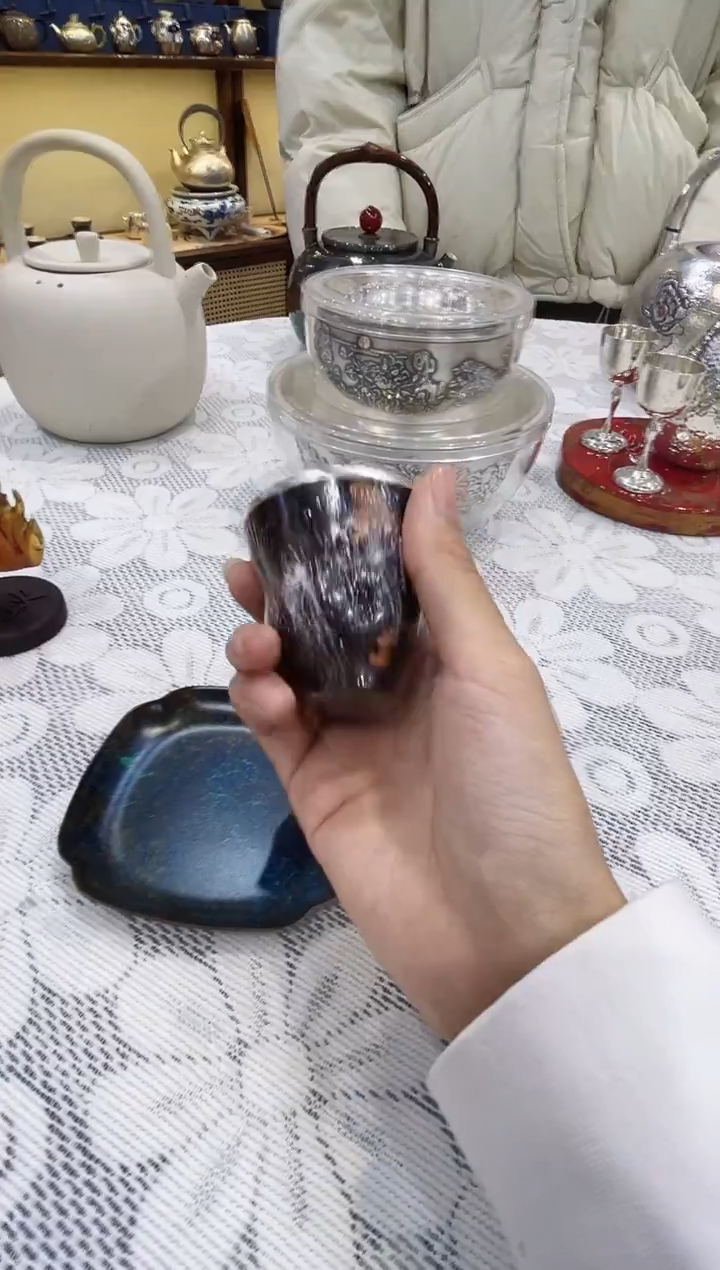 铜包银葫芦杯一个铜包银葫芦杯一个