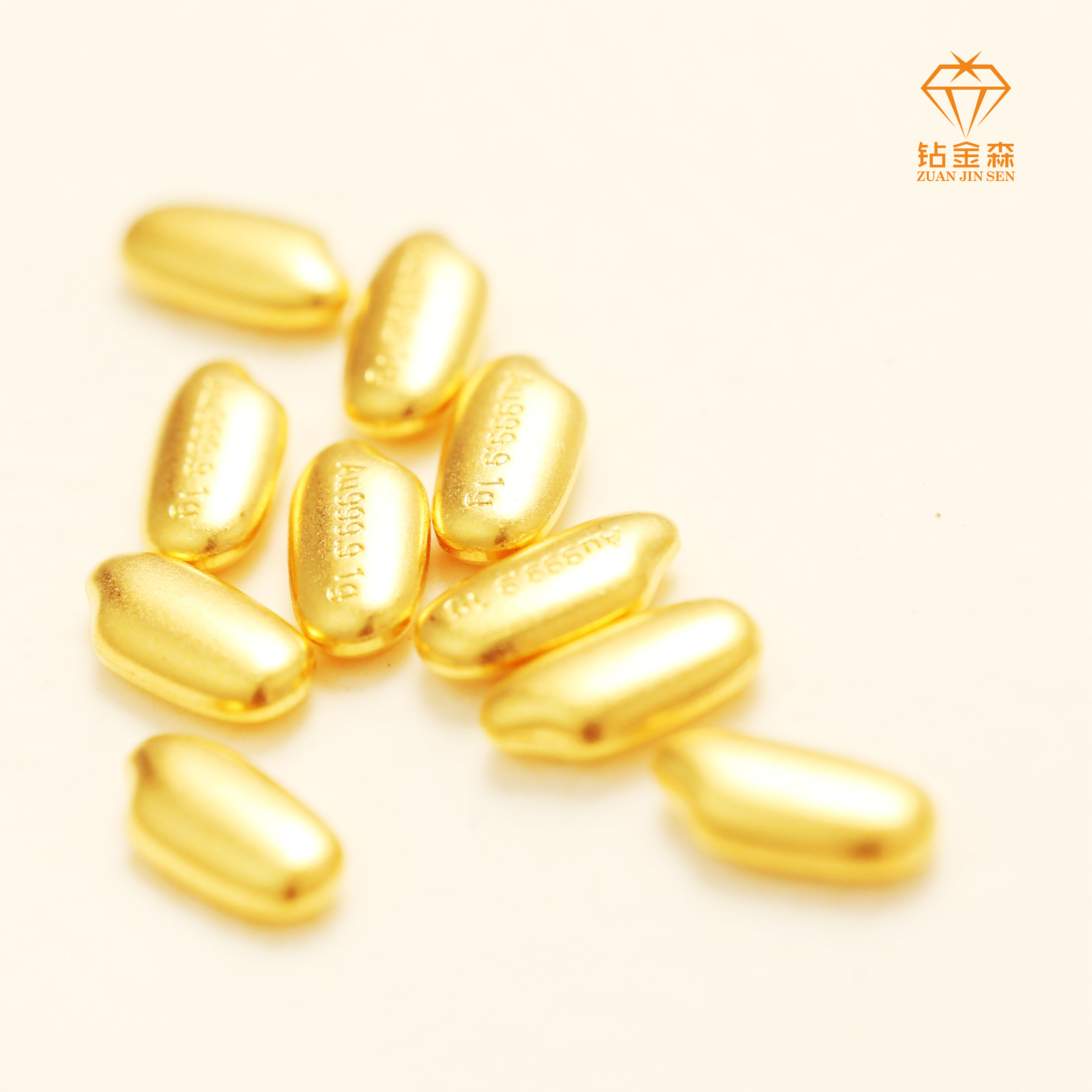 【假一罚十】黄金金大米 AU999.9足金1g