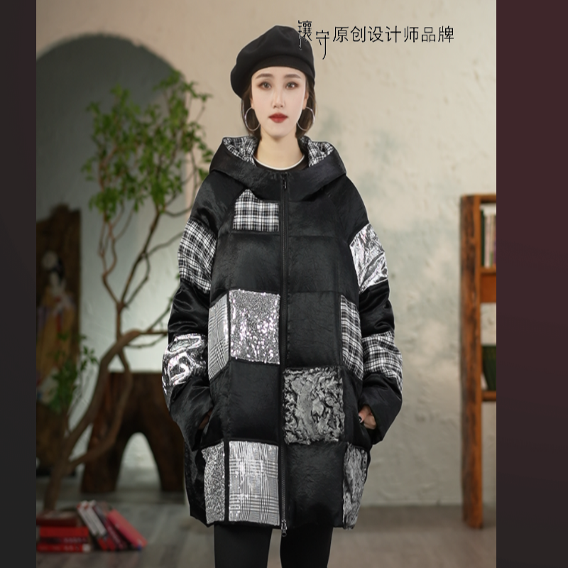 【镶守·扶雪】冬季中式优雅轻奢气质休闲时尚保暖白鹅绒服G6060-2