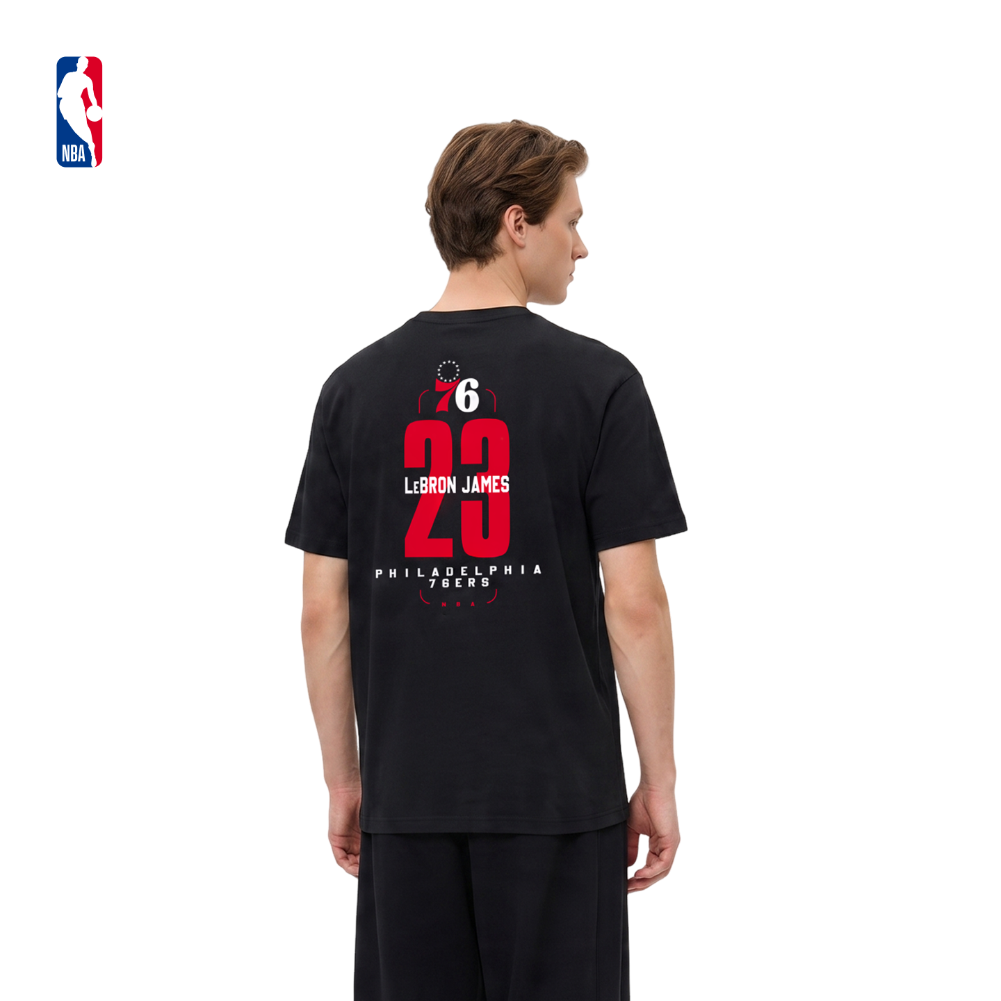 【76人老詹】NBA官方休闲运动篮球纯棉短袖T恤男士夏季