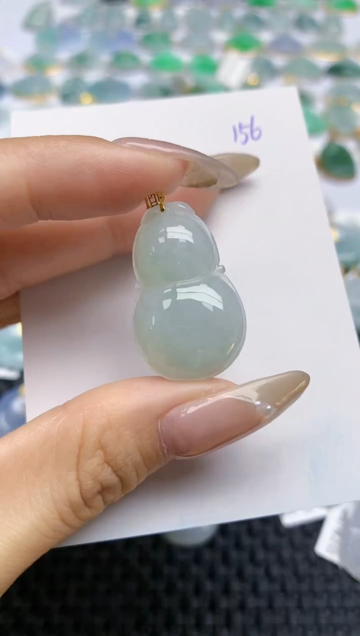 【闪购商品】翡翠颈饰18K金镶嵌天然翡翠A货