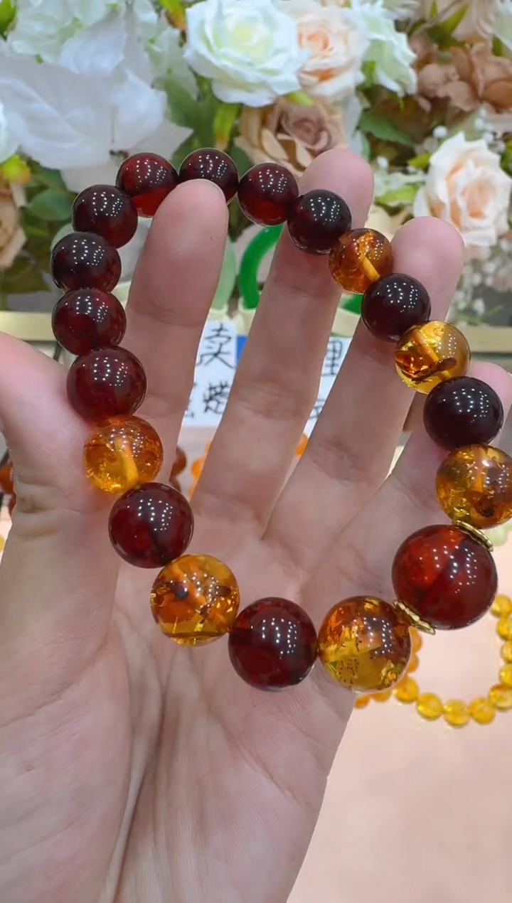 手串琥珀未镶嵌多样性团购发一件