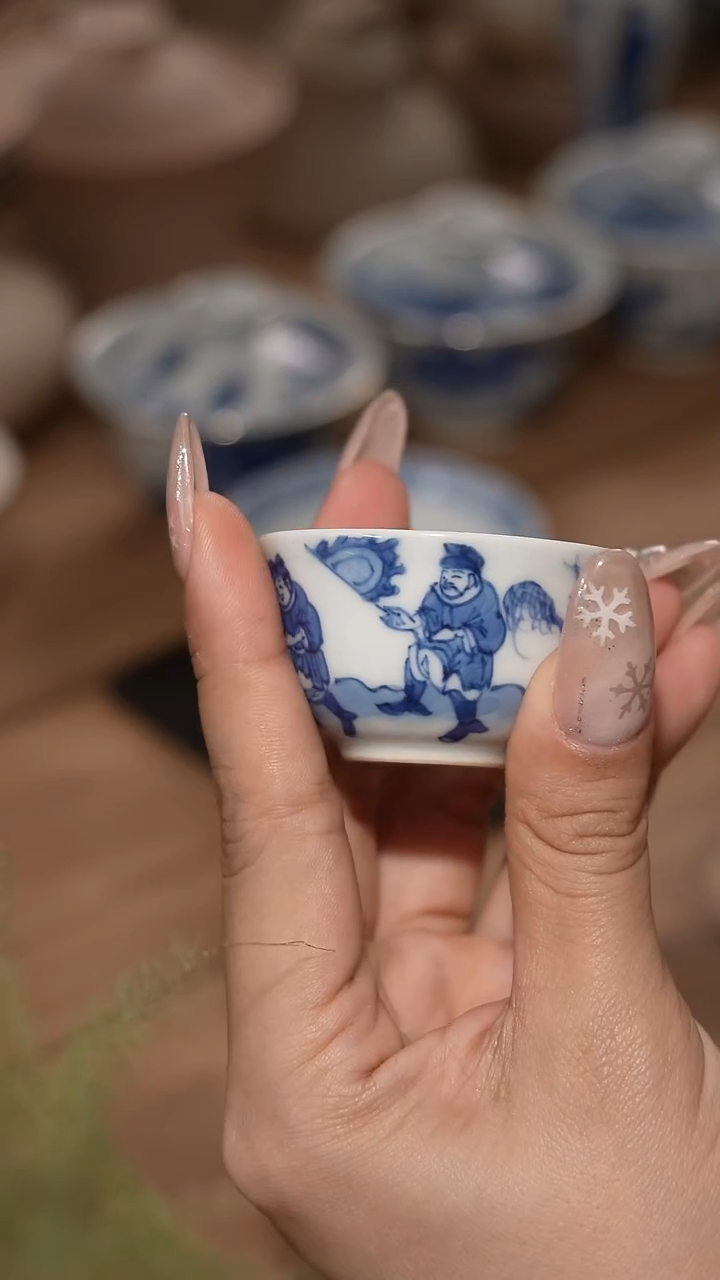 摆件陶景德镇陶瓷摆件小杯