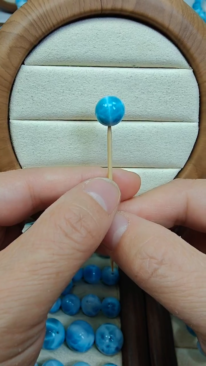 未镶嵌针钠钙石（海纹石）珠宝半成品y**a多样性发一