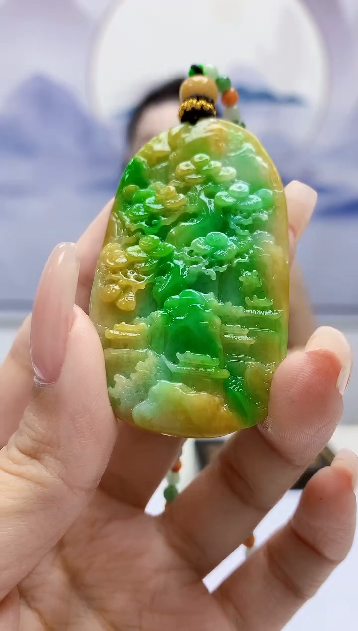 定制翡翠未镶嵌3099xx-毛货挂件66