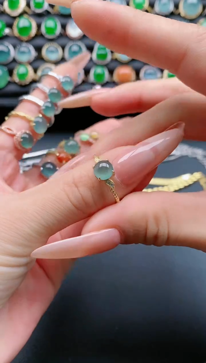 【闪购商品】翡翠戒指银S925镶嵌111111111