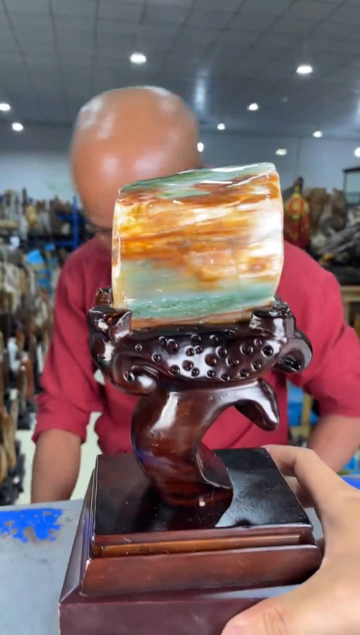 【闪购商品】硅化玉摆件未镶嵌28