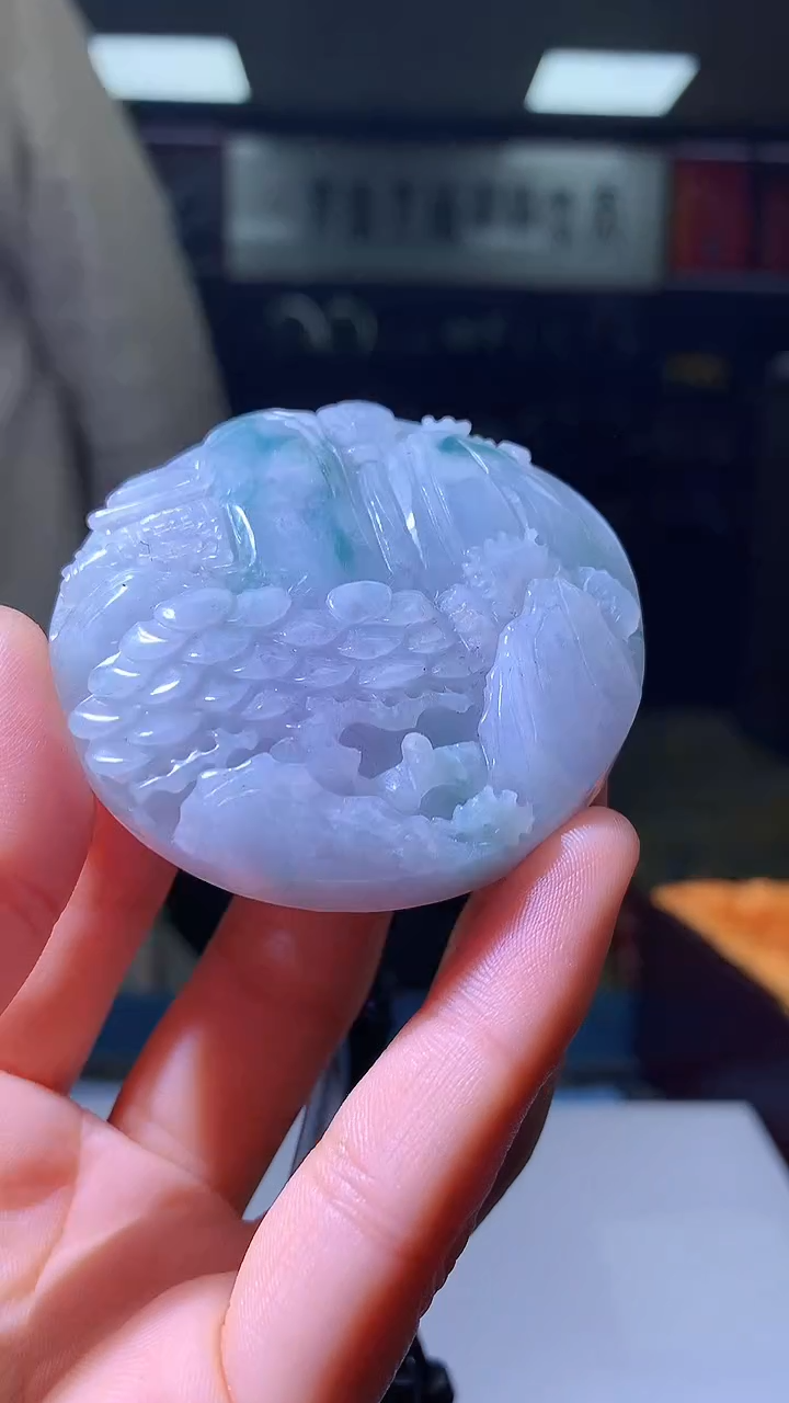 【闪购商品】定制翡翠未镶嵌1080hm-毛货挂件11