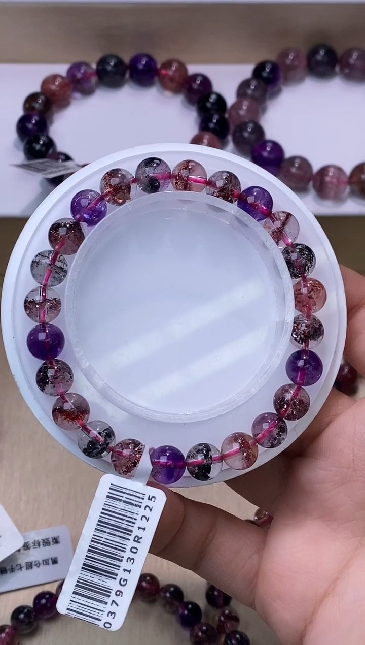 【闪购商品】水晶手链未镶嵌黑加仑超七8m+