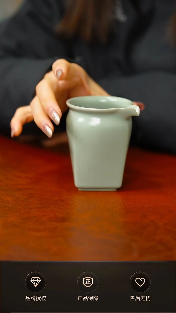 仿古四方公道杯不完美 不开片 简装