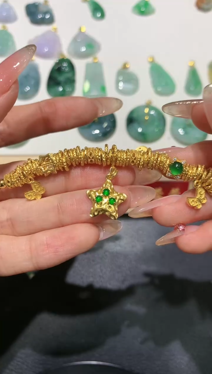 【闪购商品】翡翠吊坠(赠链)银S925镶嵌1多人多样性随机发货1件