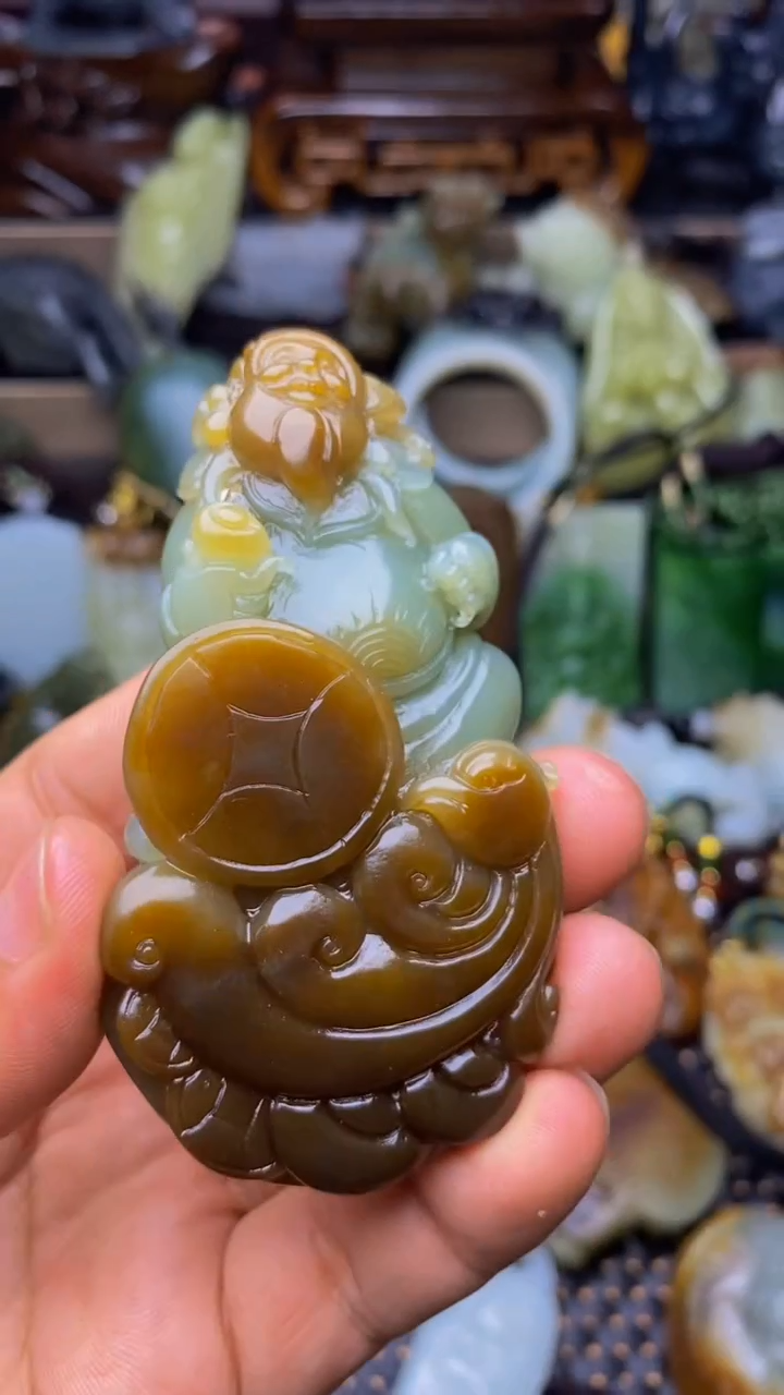 和田玉未镶嵌把件1