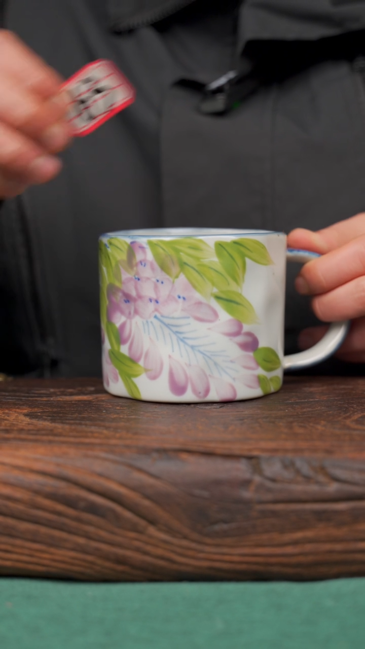 【闪购商品】瓷片63寻一缕瓷香杯釉下手工手绘瓷器