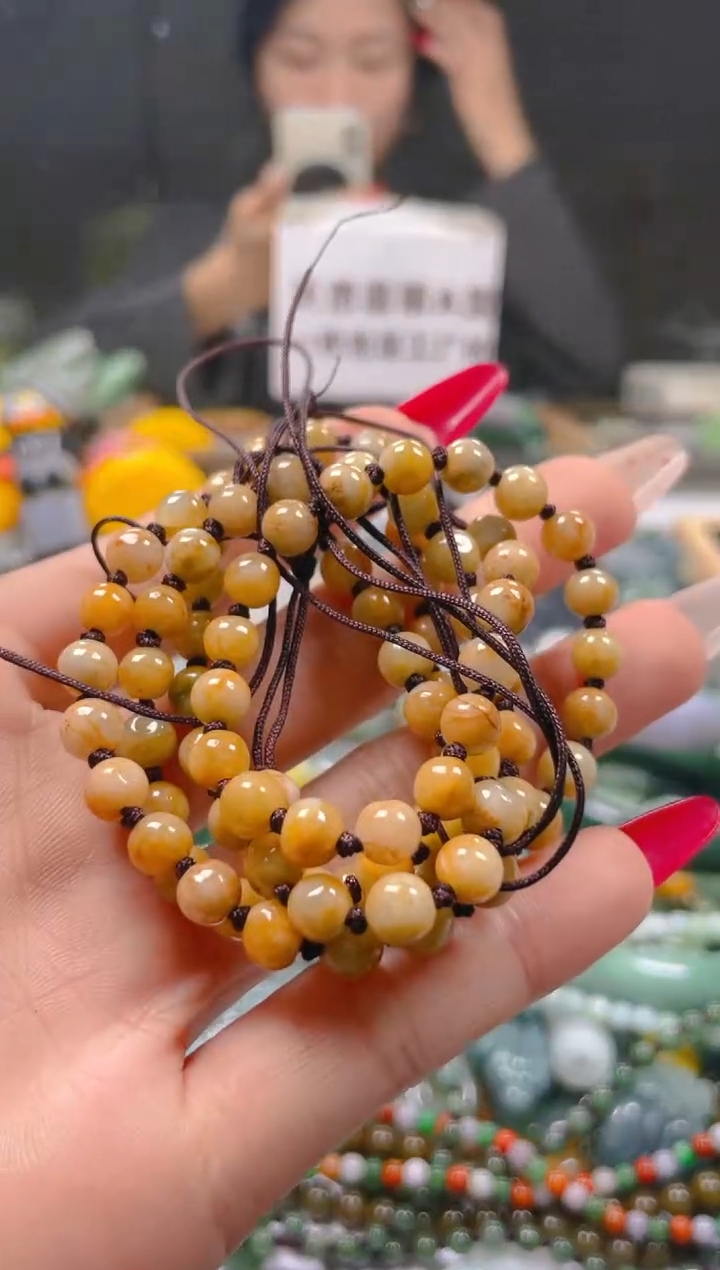 【闪购商品】翡翠颈饰未镶嵌6MM/D/翡翠A货一图一物