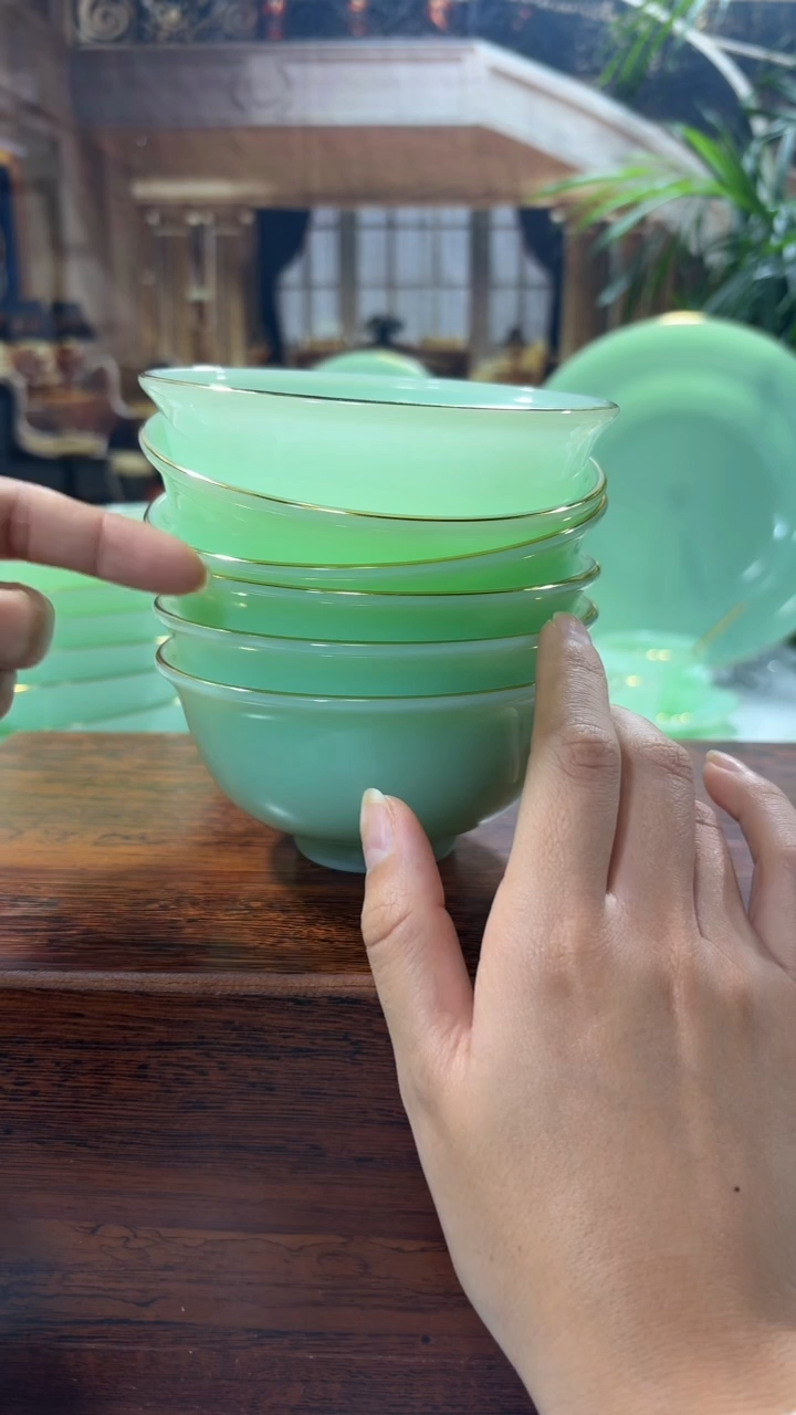 【闪购商品】.... 4.5英寸玉瓷碗6个口径11.5厘米