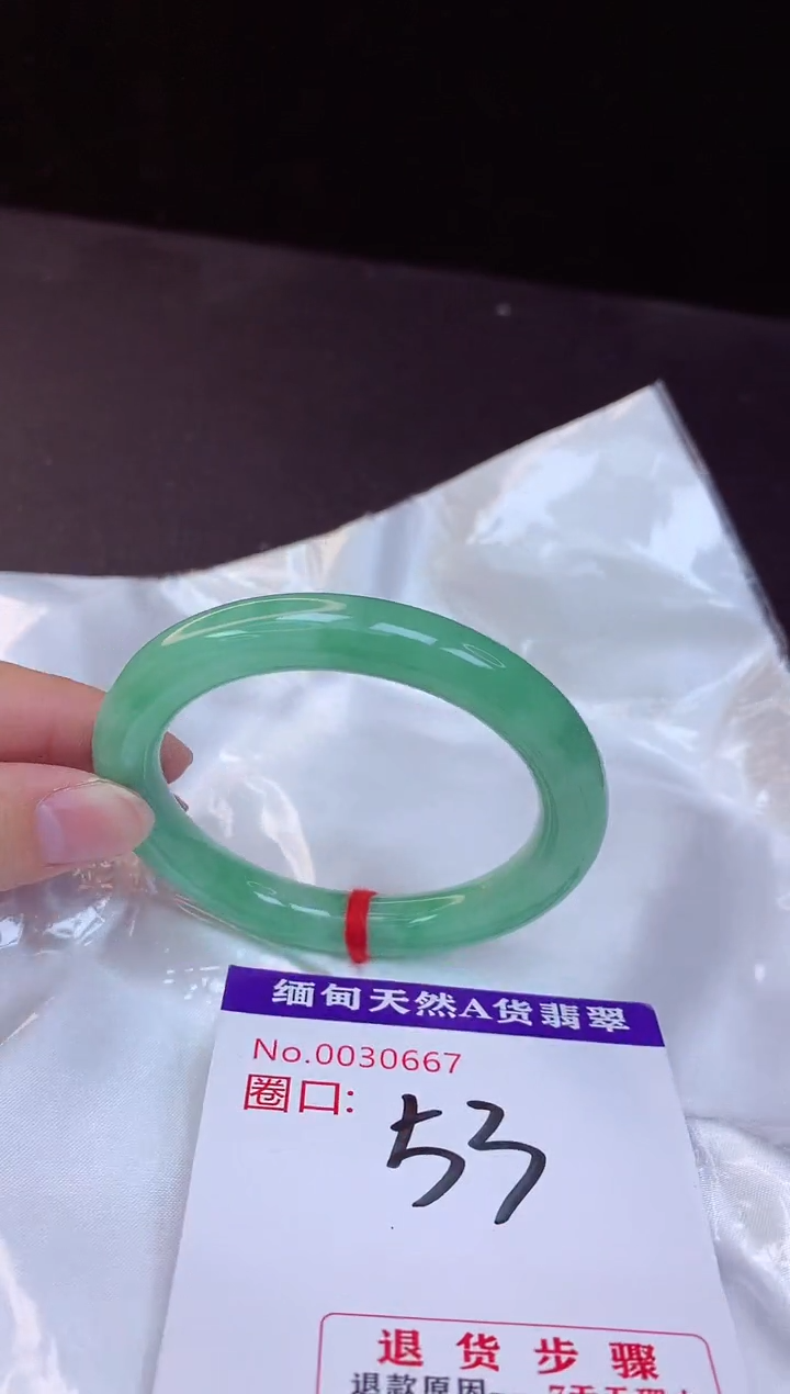 【闪购商品】翡翠手镯未镶嵌53+             
