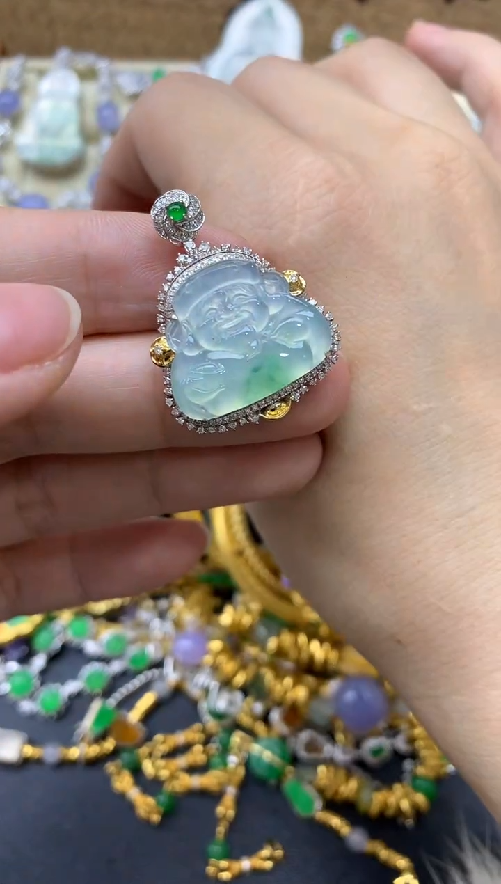 【闪购商品】翡翠颈饰18K金镶嵌431-中国好珍宝