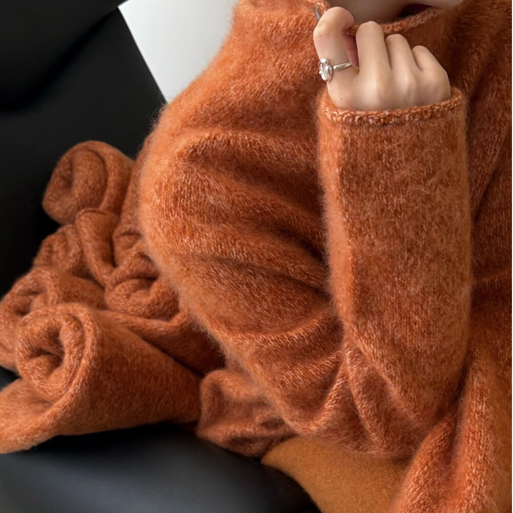 【今•禧】羊绒➕羊毛 bi入 纯色百搭基础堆堆领针织衫