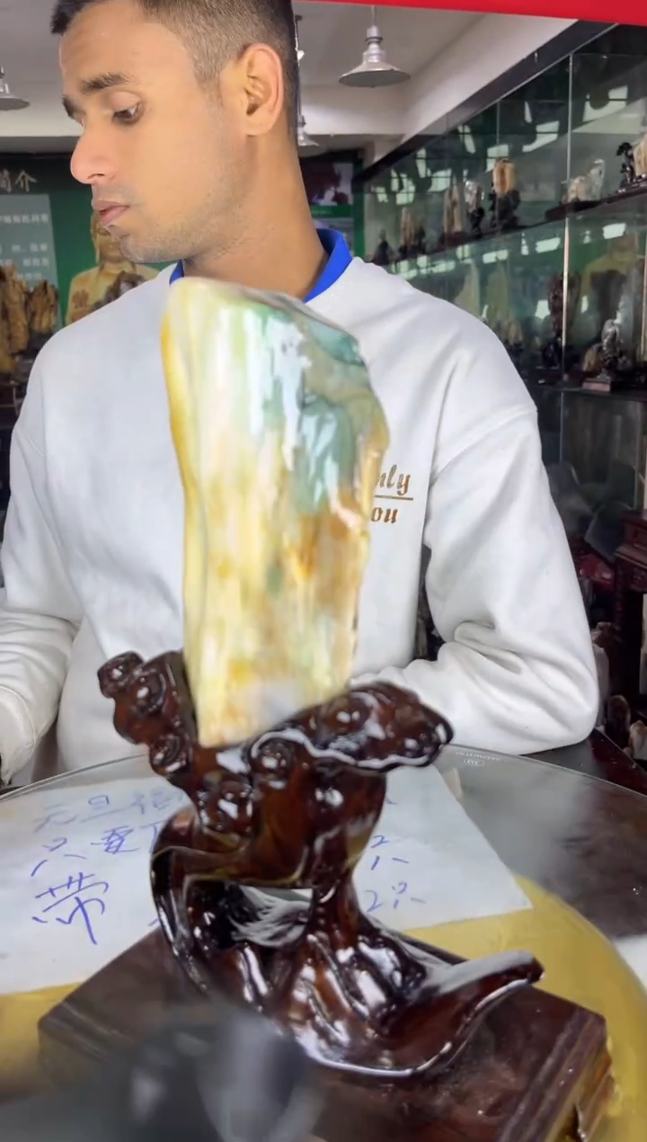 未镶嵌珠宝奇石硅化玉缅甸天然树化玉精品居家摆件