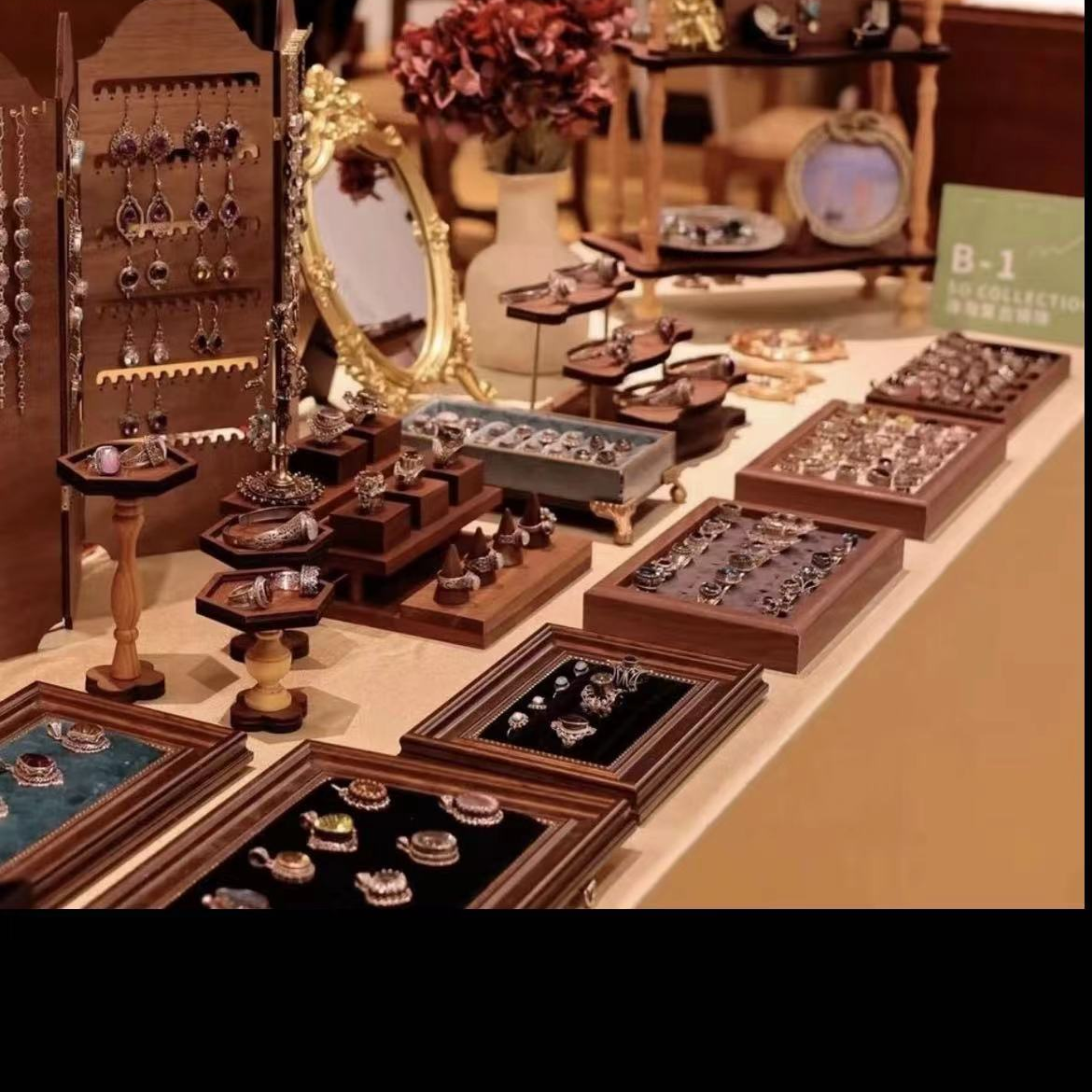 925银银制品 欧美风复古时尚轻奢饰品项链925中古银饰手工镶嵌