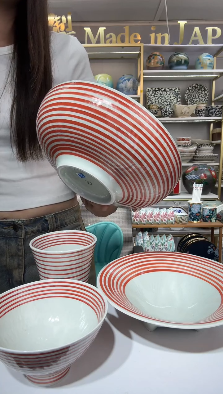 陶瓷和山窑红驹大钵20.4cm syukoma-018