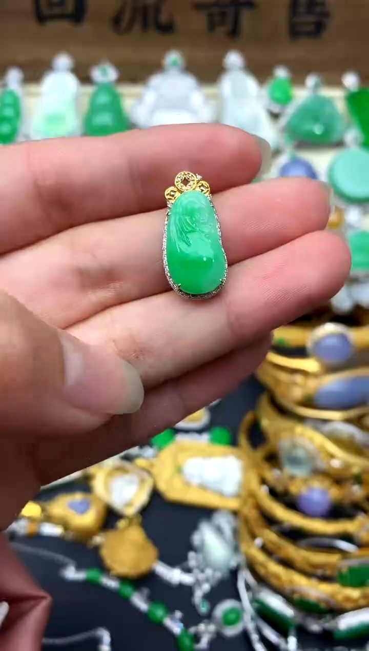 【闪购商品】翡翠颈饰18K金镶嵌249-中国好珍宝