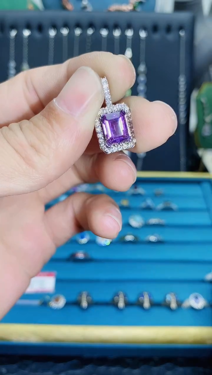 【闪购商品】紫晶吊坠(不含链)银S925镶嵌1121