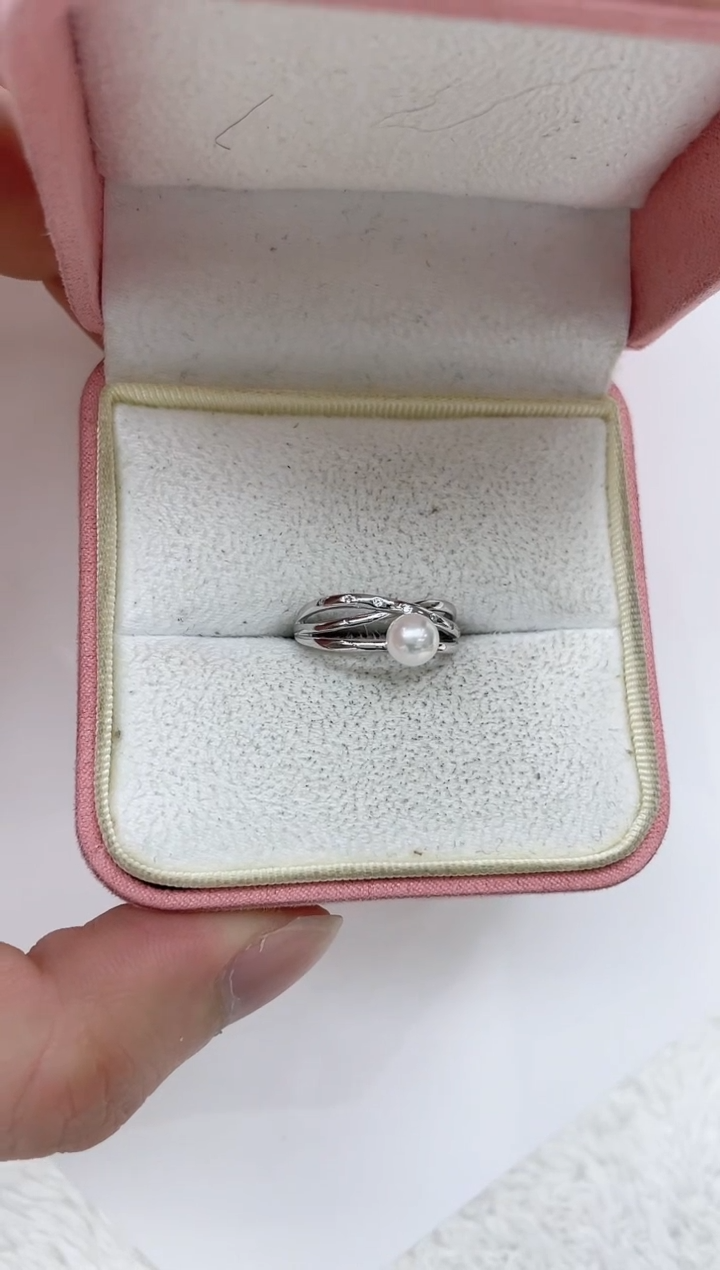 【闪购商品】海水珍珠戒指银S925镶嵌海水珍珠戒指