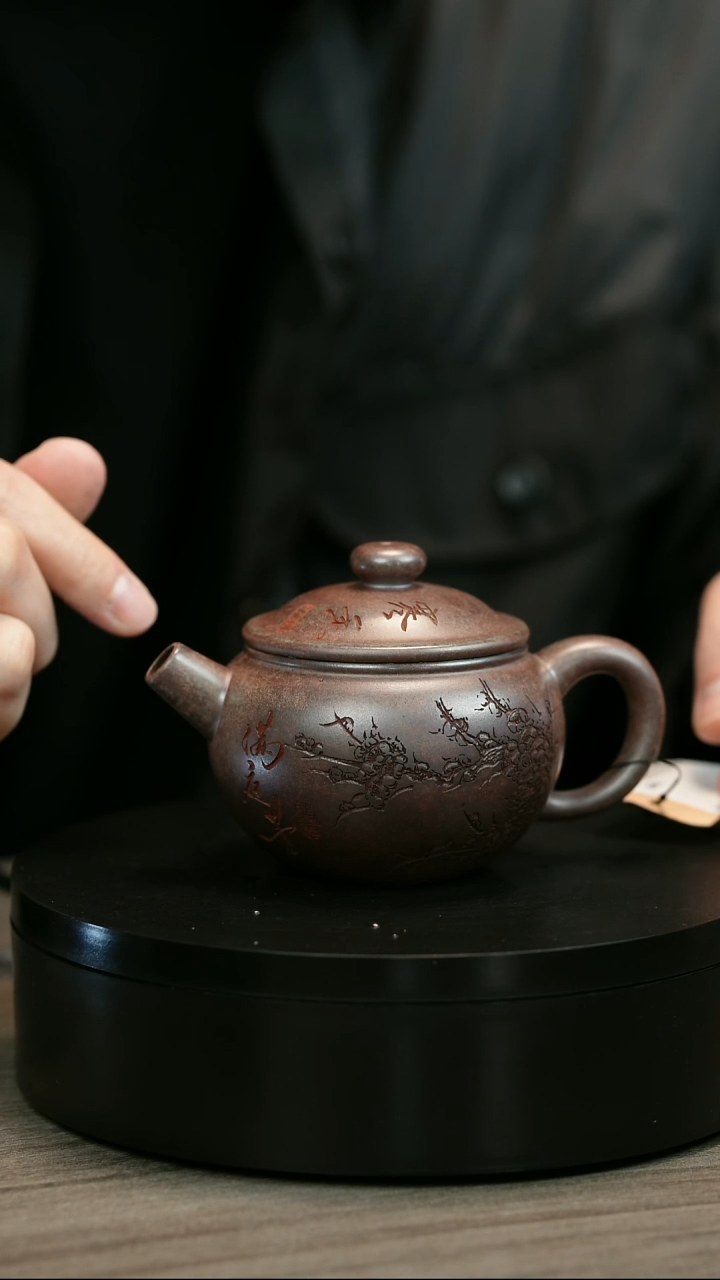 茶壶紫砂彩****吉H2019李琴段泥梅花圆鼓