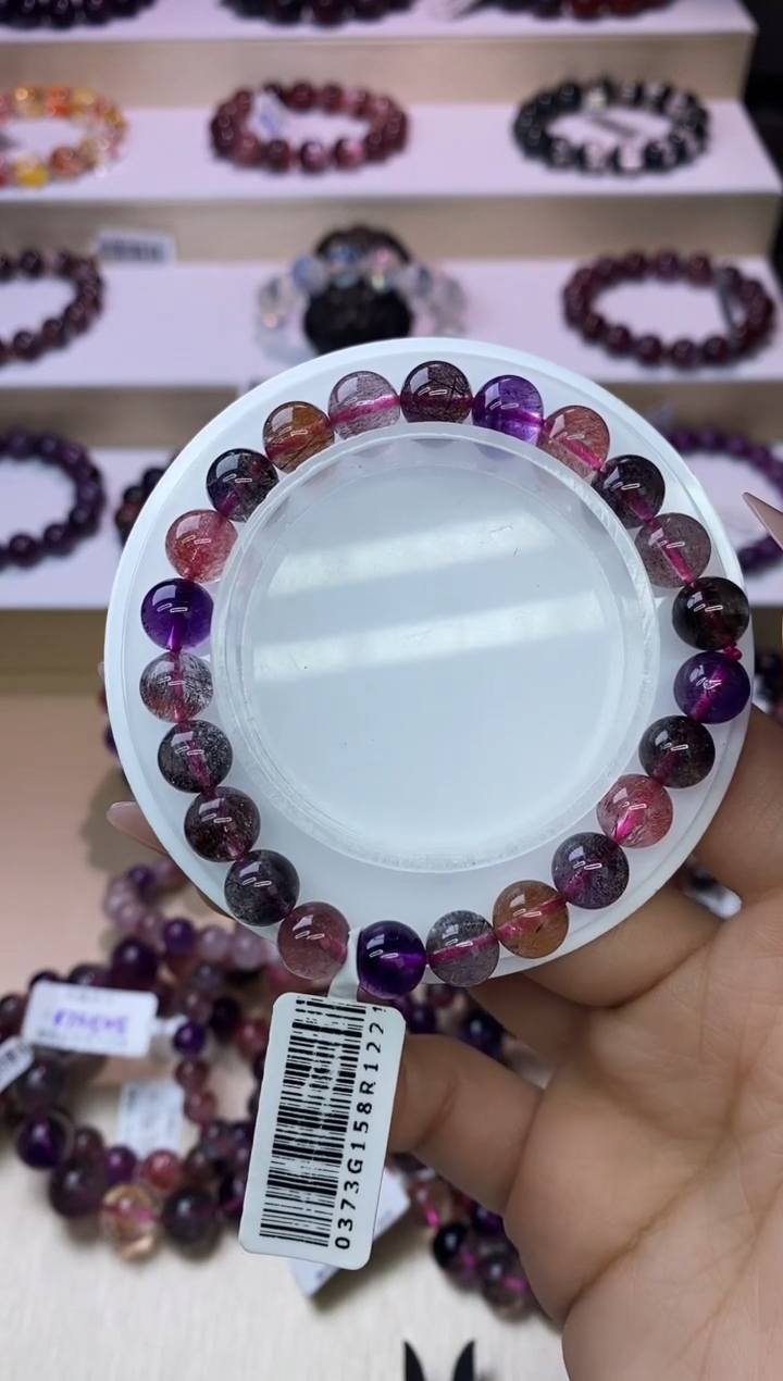 【闪购商品】水晶手链未镶嵌黑加仑超七单圈8m+