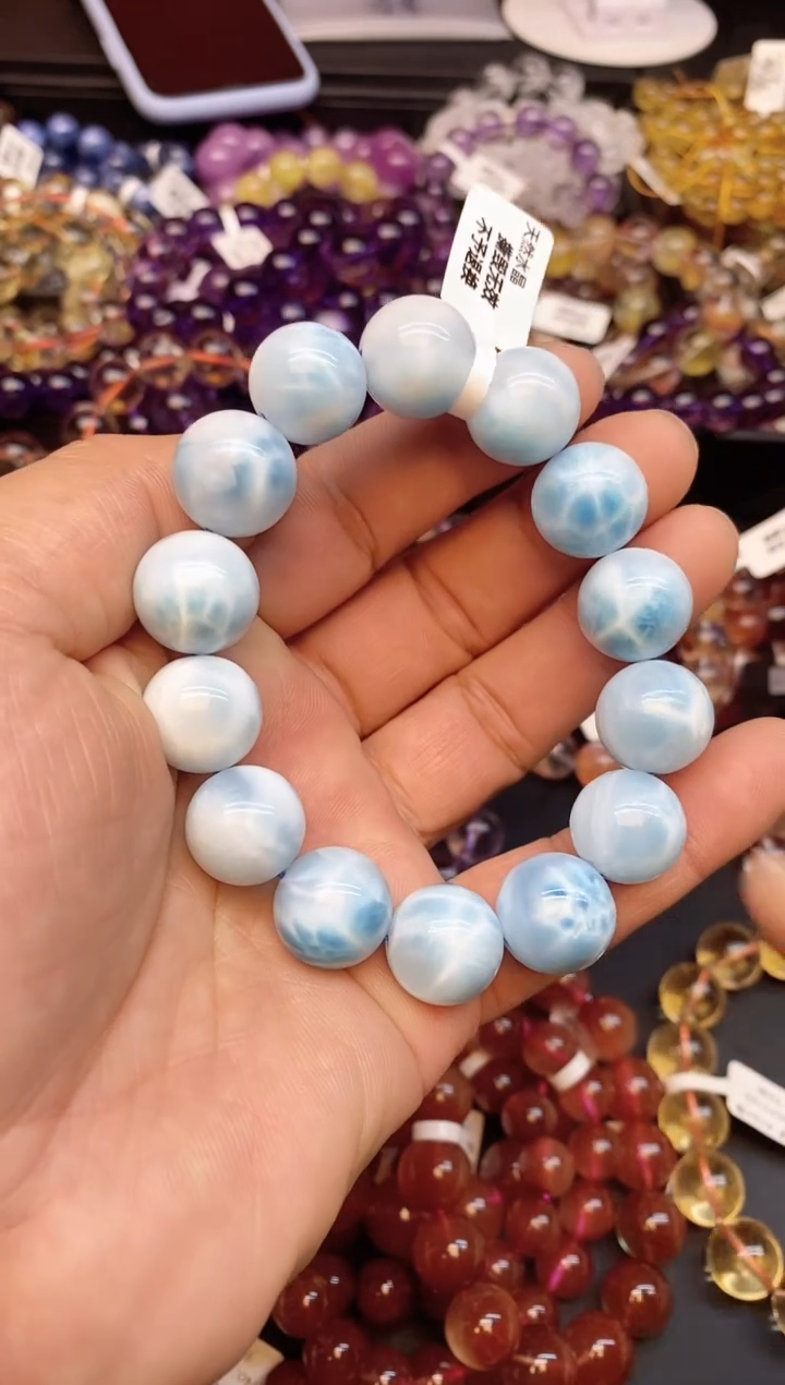 【闪购商品】针钠钙石（海纹石）手链未镶嵌b66 海纹石15mm