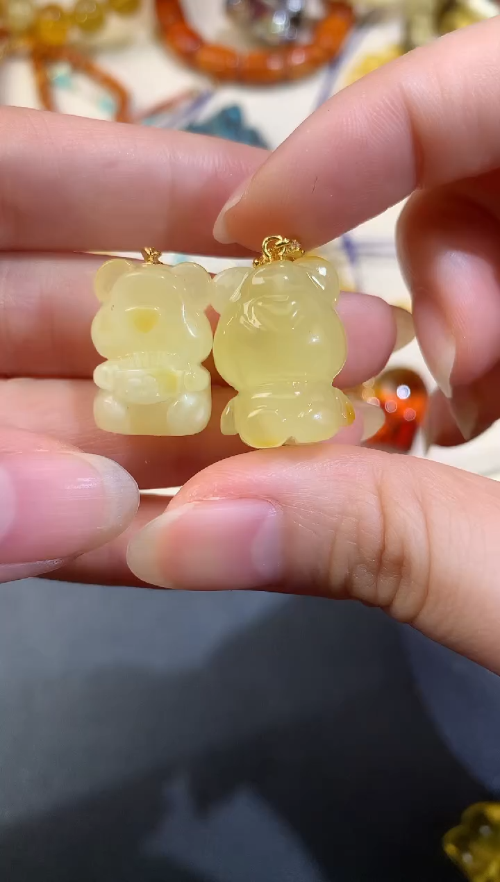 蜜蜡吊坠(不含链)银S925镶嵌多样性发其一D326|399