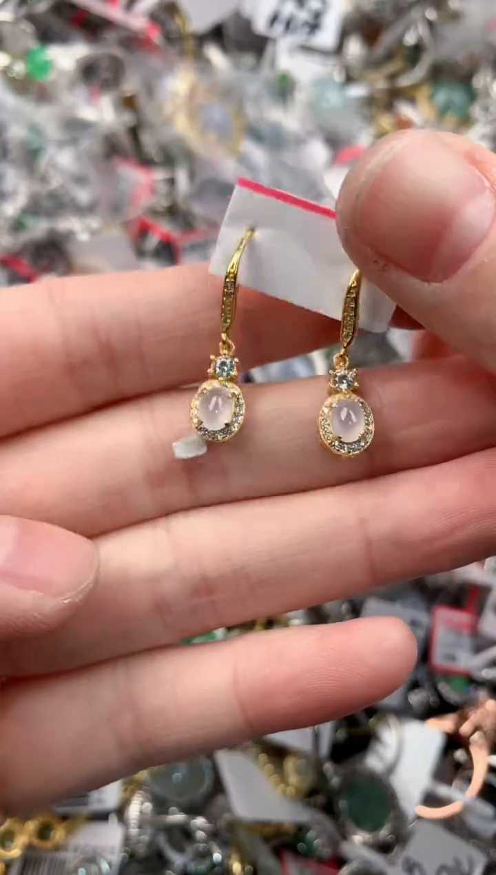 银S925镶嵌戒指翡翠333             7