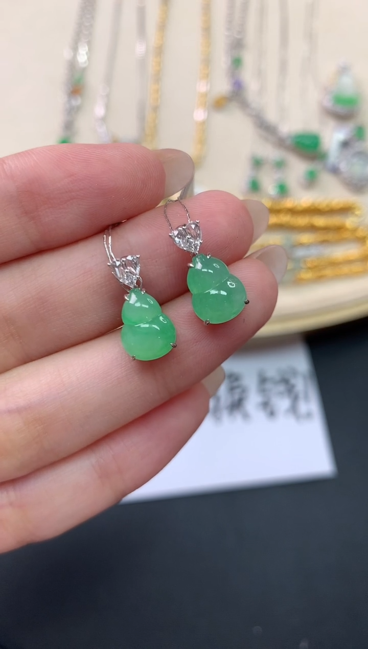 翡翠18K金镶嵌吊坠(不含链)X260|多样性发货一件2980