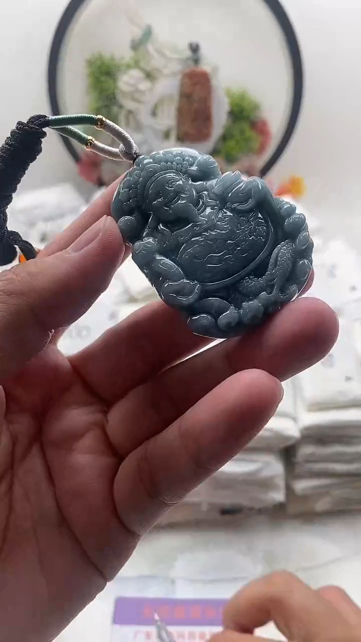 颈饰未镶嵌翡翠财神1