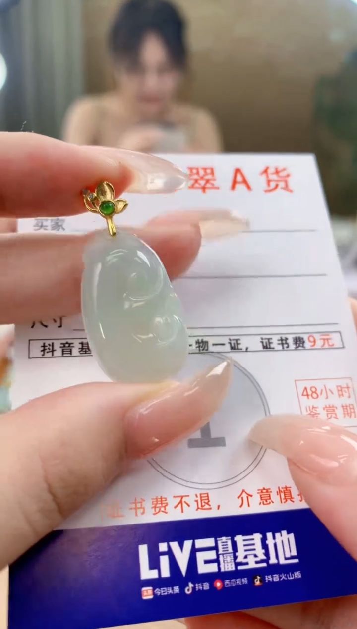 翡翠未镶嵌颈饰天然A货翡翠挂件