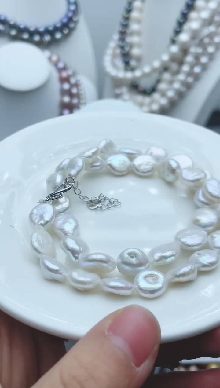 【闪购商品】淡水珍珠颈饰钛钢1