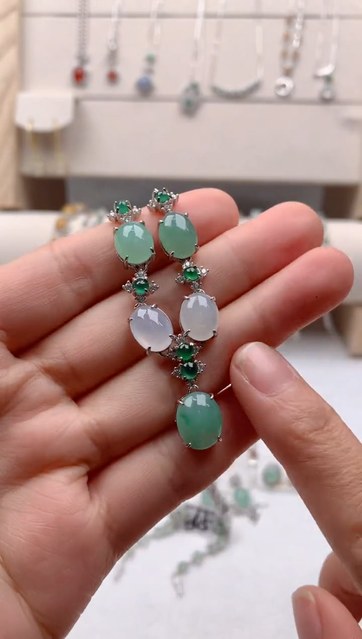 翡翠银S925镶嵌项链3号