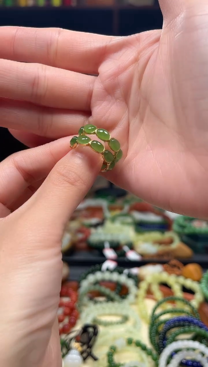 银S925镶嵌和田玉耳饰耳环