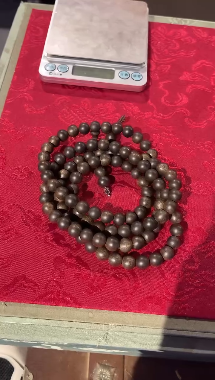 【闪购商品】沉香手串49精品雷击白棋楠手串108颗