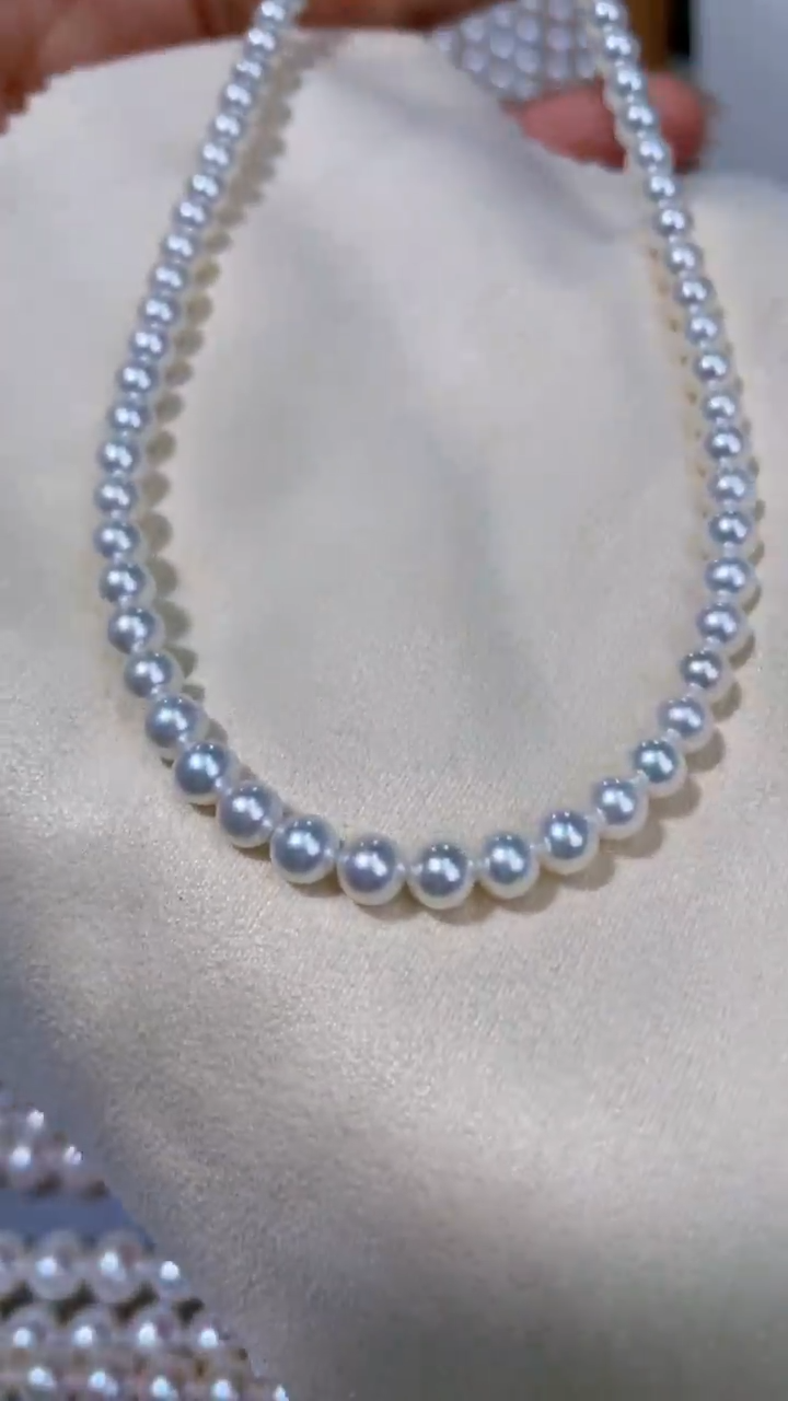 【闪购商品】淡水珍珠项链银S925镶嵌4-5MM